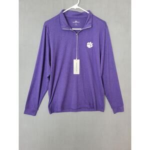Vansport Mens Standard Stretchy Team 1/4 Zip Pullover Clemson Tigers Small